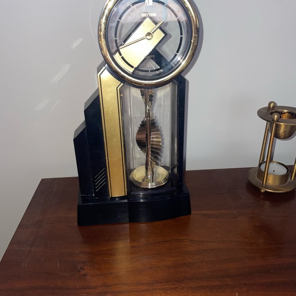 Rhythm. Black and Gold Wall Clock - Picture 3 of 4